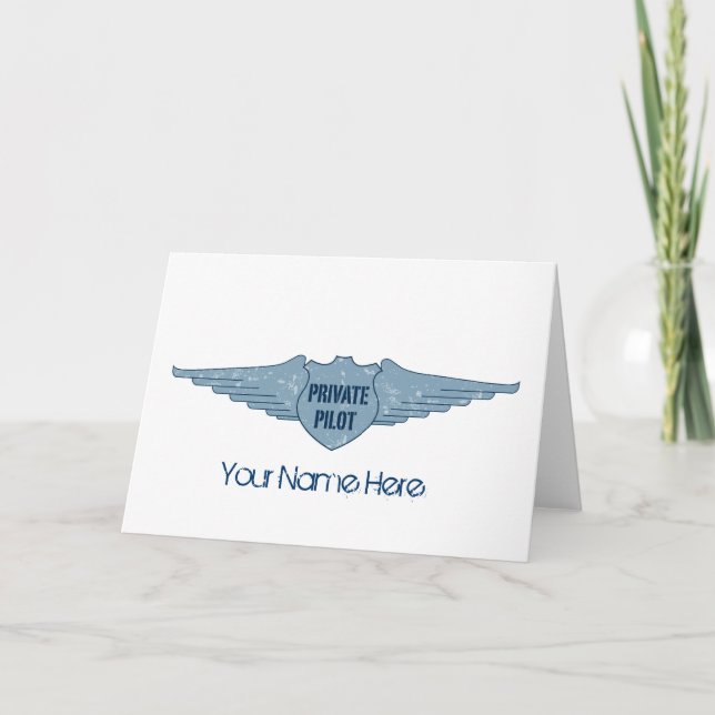 Carte Pilote privé - Ailes bleues (Devant)