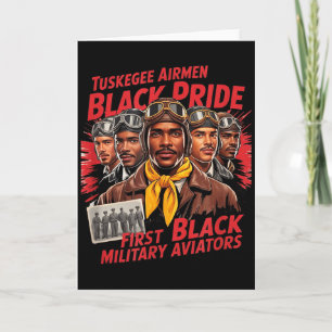 Carte Pilotes Noirs Rétro Histoire Noire 2ème Guerre Mon