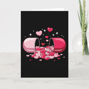 Carte Pilules Cœur Amour Saint Valentin Cœurs Médicament