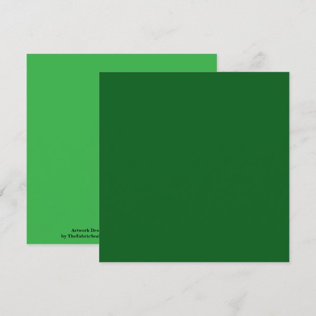 Carte Pin de forêt vert couleur solide (Devant / Derrière)