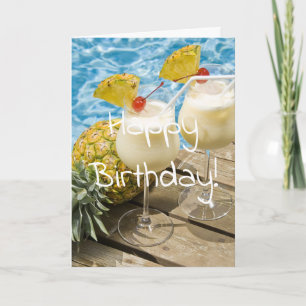 Carte piña colada à la naissance d'ananas