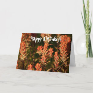 Carte Pinceau indien ; Joyeux anniversaire