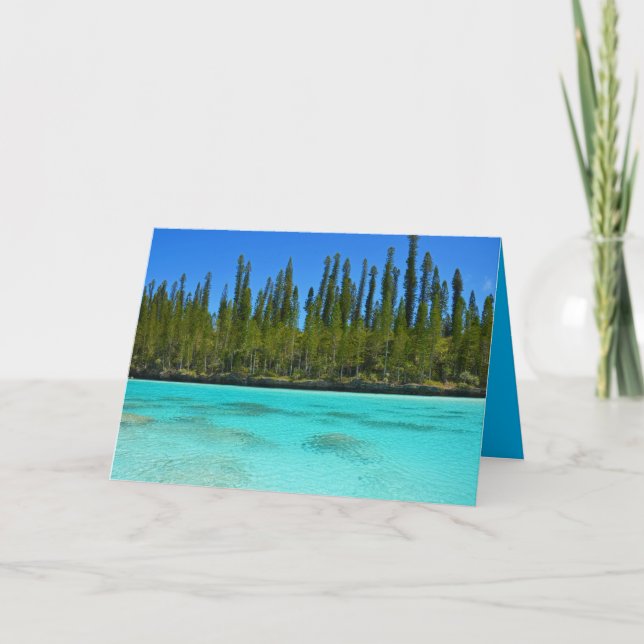 Carte Pine de montagne Paradis Tropical Blue Lake (Devant)
