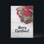 Carte Pine et collection Holly<br><div class="desc">Décorez pour la saison des fêtes avec cette collection avec une pinecone et un saint.</div>