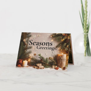 Carte Pine Tree 5 Image Holiday Card