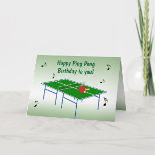 Carte Ping Pong Birthday Card
