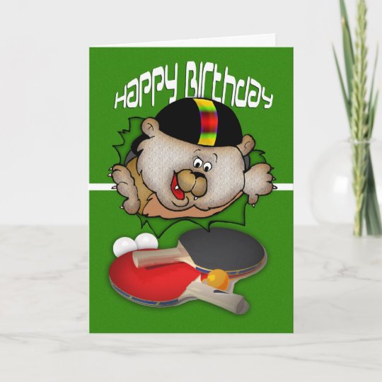 Carte Ping Pong De Ping Pong De Sport D Anniversaire Zazzle Fr