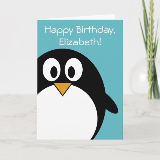 Carte Pingouin D Anniversaire Personnalisable Zazzle Fr