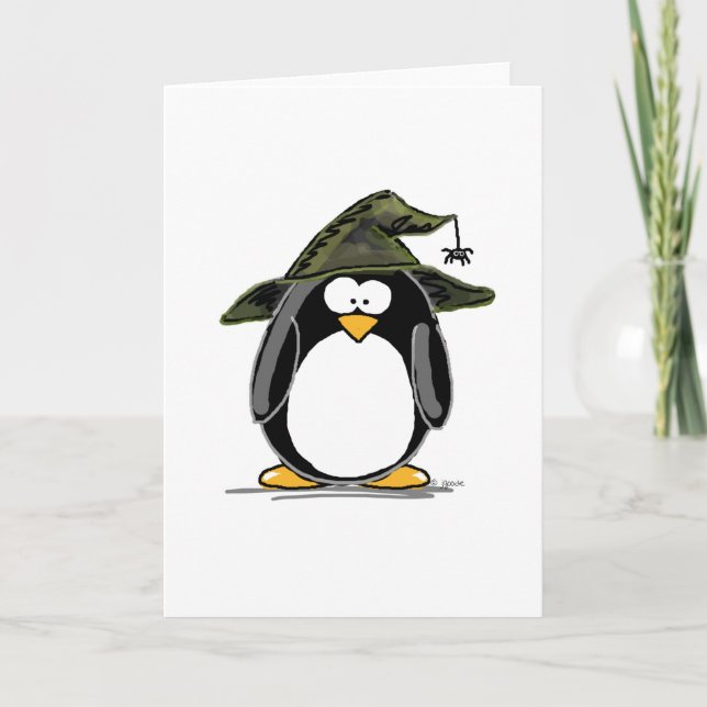 Carte Pingouin de sorcière (Devant)