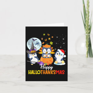 Carte Pingouin Halloween Joyeux Noël Joyeux Hallomerci