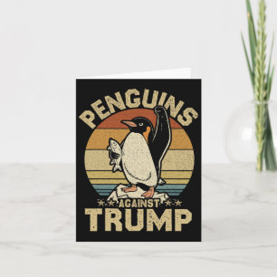 Carte Pingouin palmes vers le haut résiste aux pingouins