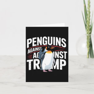Carte Pingouin palmes vers le haut résiste aux pingouins