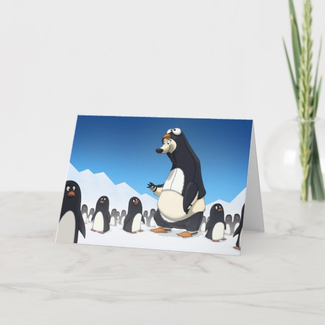 Carte Pingouin Polaire (Vierge à l'intérieur) (Devant)