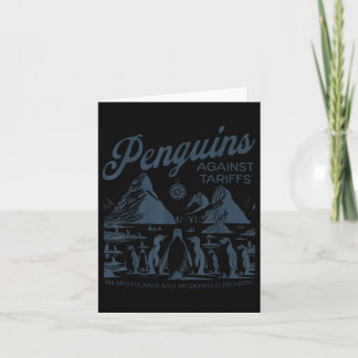 Carte Pingouins amusants contre les tarifs douaniers Hea