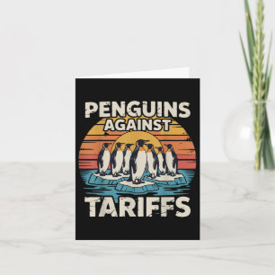 Carte Pingouins amusants contre les tarifs Tarifs Anti T