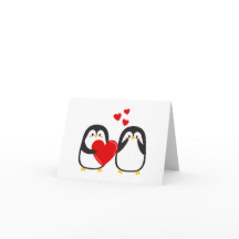 Pingouins mignons en amour -