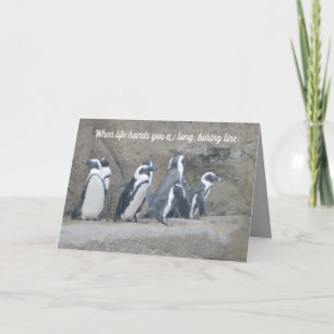 Carte Pingouins mignons, encouragements ou vos propres m