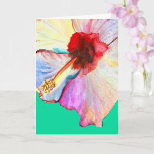 Carte Pink aquarelle tulipe art