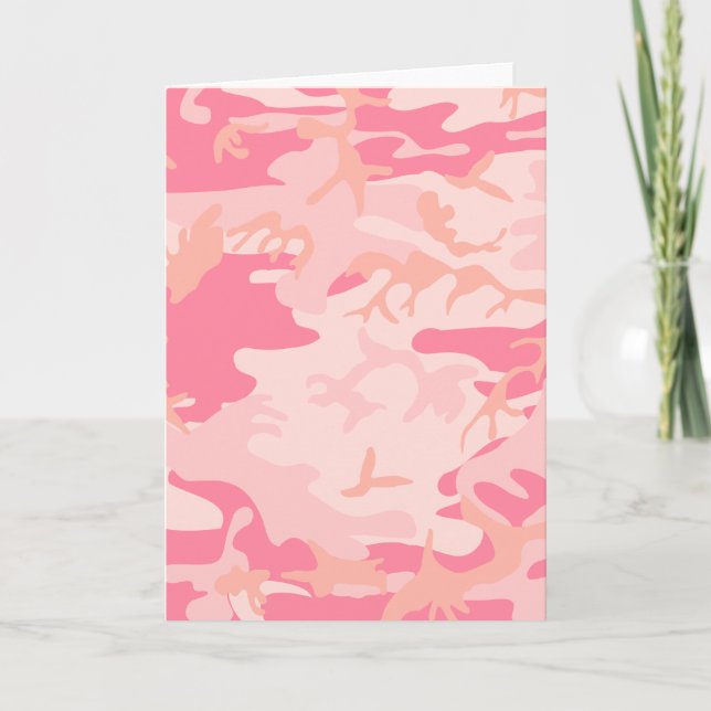 Carte Pink Camo - Girly Camo (Devant)