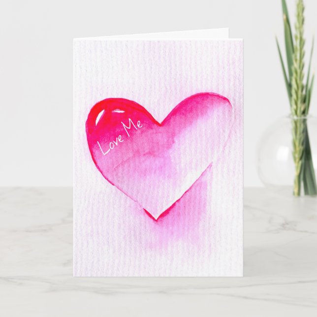 Carte Pink coeur grunge pop amour moi (Devant)