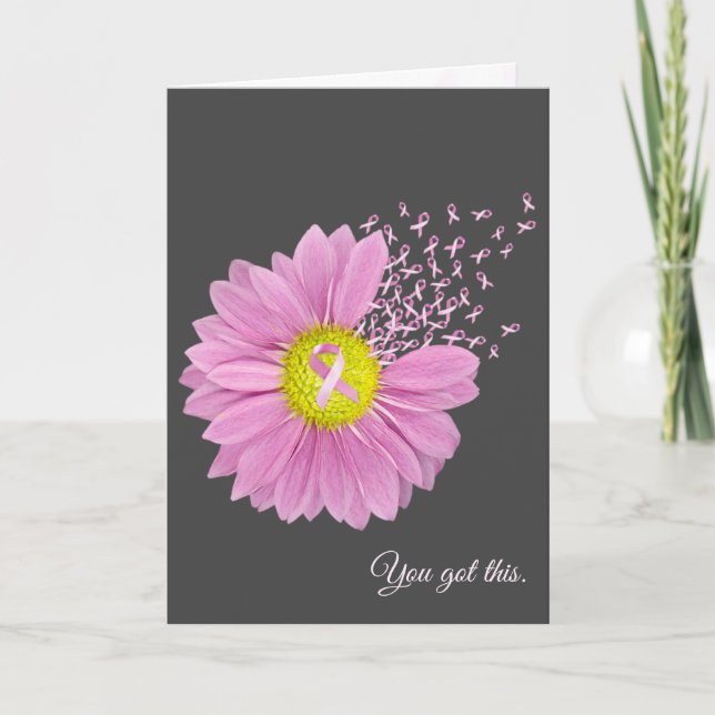 Carte Pink Daisy et Ribbon Thing of You (Devant)