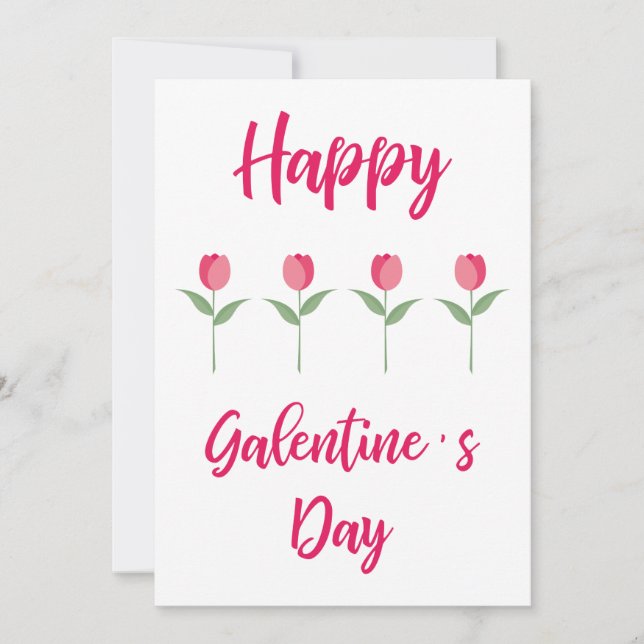 Carte Pink Happy Galentine´s Day for Best Friend (Devant)