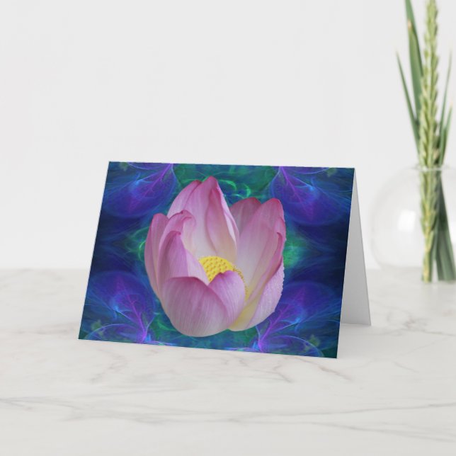 Carte Pink lotus flower get well soon (Devant)