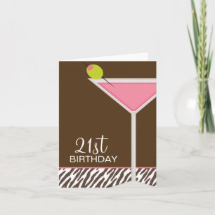Carte Pink Martini et motif zèbre