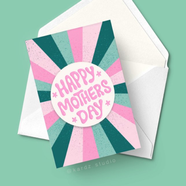 Carte Pink Mint Joyeux Fête des mères (Créateur téléchargé)
