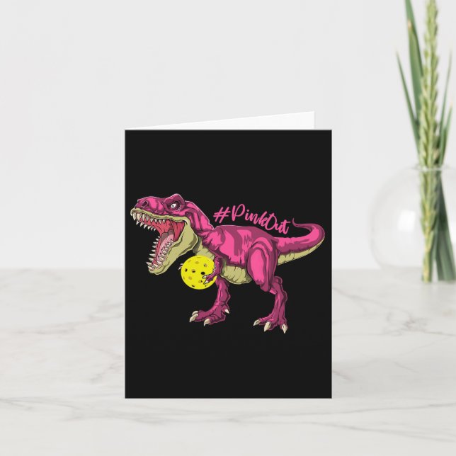 Carte Pink Out T Rex Et Picklebyll Byll Cancer Du Sein A (Devant)
