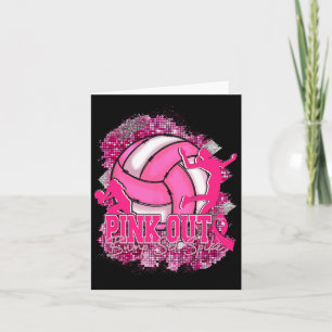 Carte Pink Out Volleybyll Pink Ribbon Cancer du sein Awa