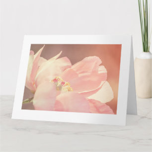 Carte Pink Peony Flower Custom Birthday
