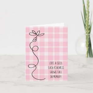 Carte Pink plaid merci