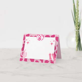 Carte Pink Retro Disco Nom de la fille