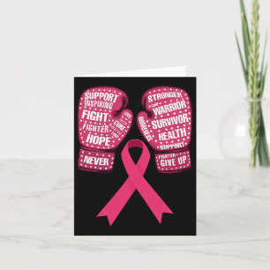 Carte Pink Ribbon Cancer du sein Gant de sensibilisation