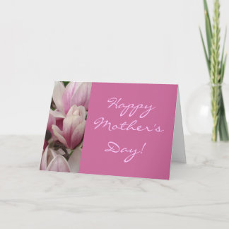 Carte Pink Script Floral Fête des Mères