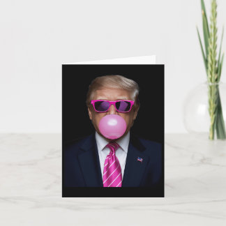 Carte Pink Trump Bubble Gum Shirt 2024 Vote Président Fu