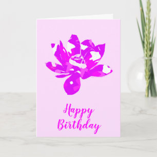 Carte Pink&Wht symétrie spirituelle Lotus Fleur Annivers