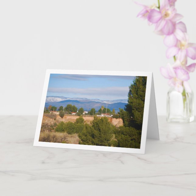 Carte Pins et Montagnes neigeuses (Orchidée)