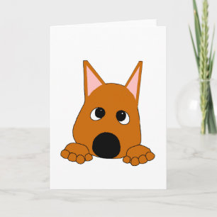 Carte Pinscher Nain Rouge Cerf Cachotier Dessin Animé