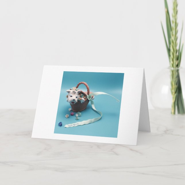 Carte Pique-nique avec un petit chien (Devant)