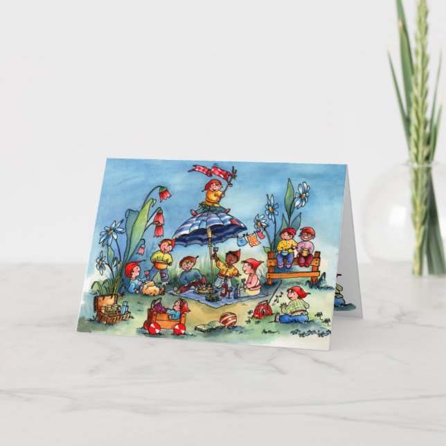 Carte Pique-nique de gnome (Devant)
