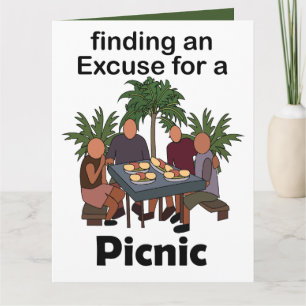 Carte Pique-nique Trouver une excuse pour une fête pique