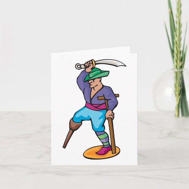 Carte Pirate avec Jambe de Bois et Épée (Créateur téléchargé)