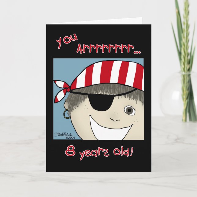 Carte Pirate Boy, huit ans (Devant)