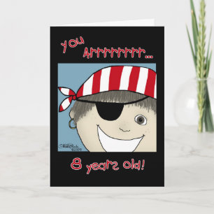 Carte Pirate Boy, huit ans