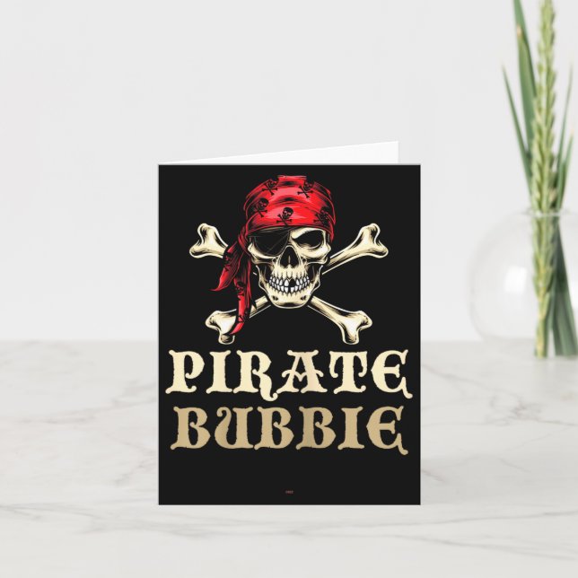 Carte Pirate Bubbie Crâne Correspondant Grand-mère Hallo (Devant)