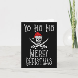 Carte Pirate de vacances Yo Ho Joyeux Noël Père Noël
