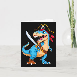 Carte Pirate Dinosaur T Rex Garçons Enfants Funny Hallow