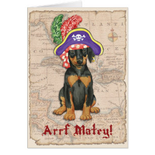 Carte pirate Doberman Pinscher